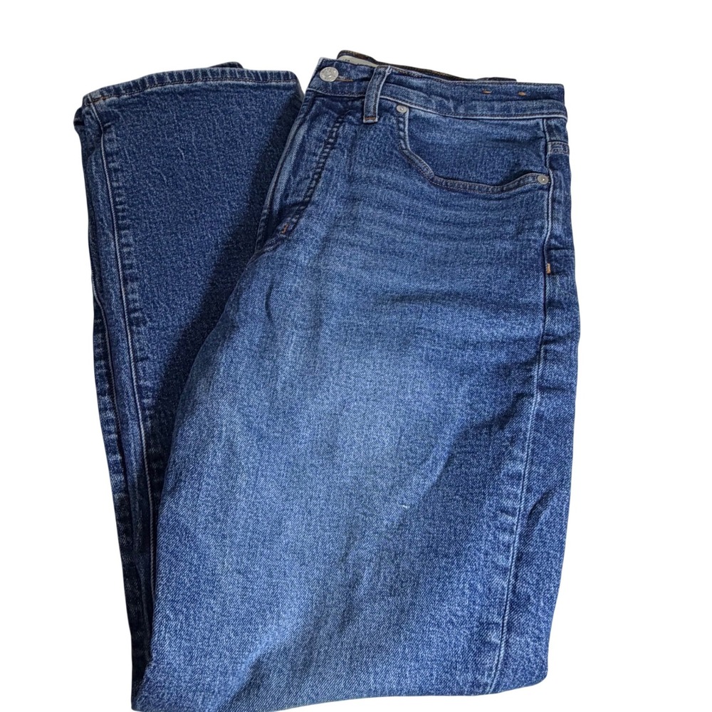 Madewell The 90's Straight Leg High Rise Jeans Medium Wash 5-Pocket Pant Sz 30 - Picture 3 of 8